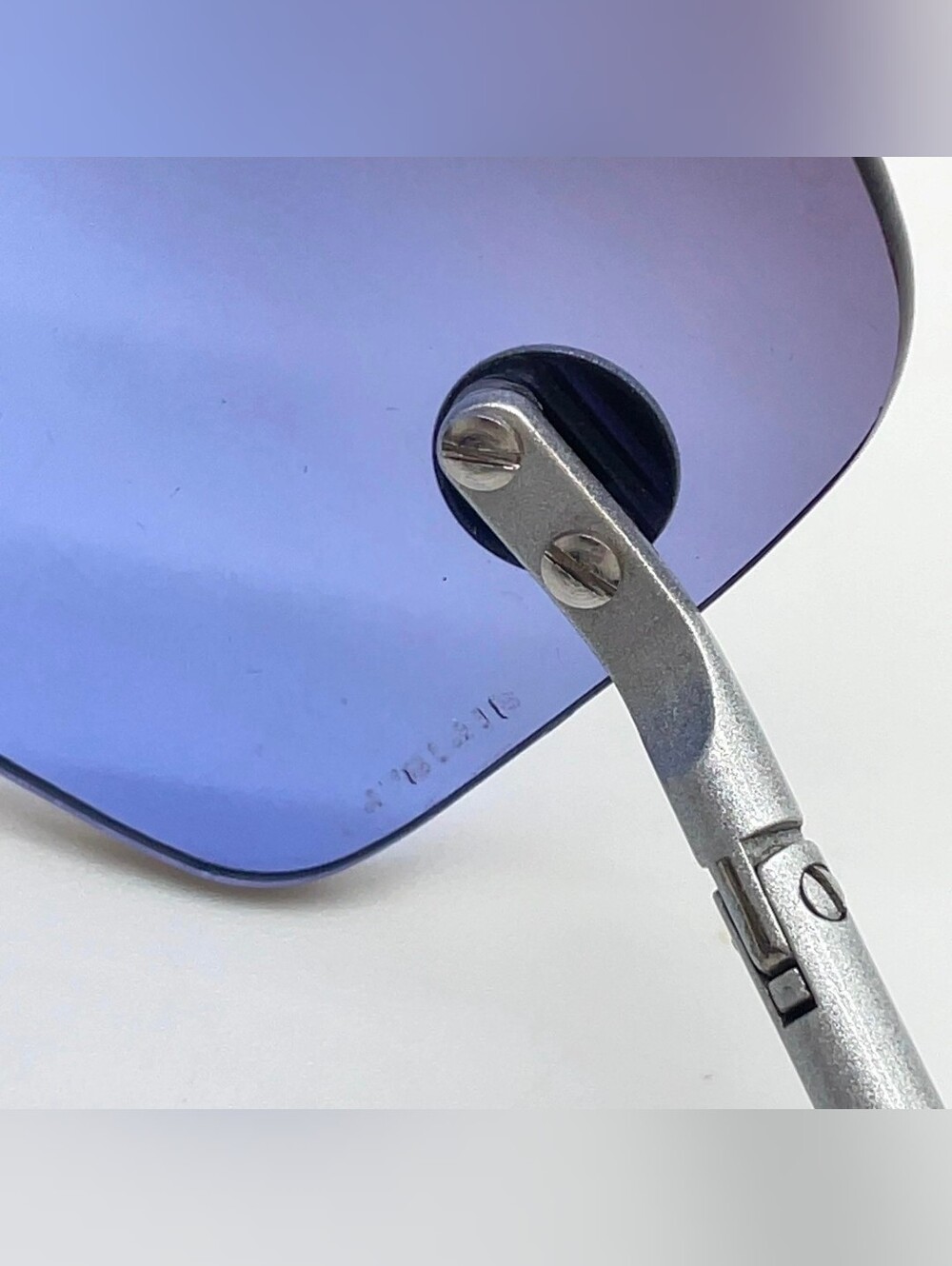 CHANEL Y2K Rimless Blue Gradient Rhinestone CC Mark Sunglasses Wbox - Picture 14 of 16